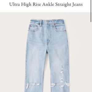 Abercrombie Ultra High Rise Ankle Straight Jeans